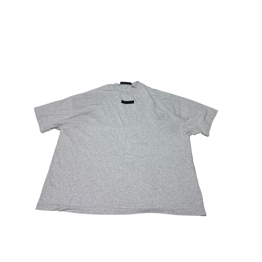 Fear of‎ God Essentials Heather Grey Oversized T-Shirt Size M Logo Patch Mens